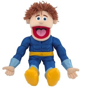 Silly Puppets Superhero Full Body Hand Puppet 26" Large Blue Yellow Doll 2019